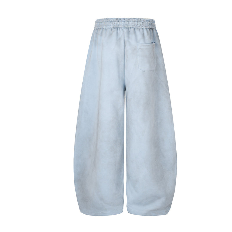 Pantalones de Chándal de Pierna Ancha con Estampado de Texto y Bolsillos Cargo