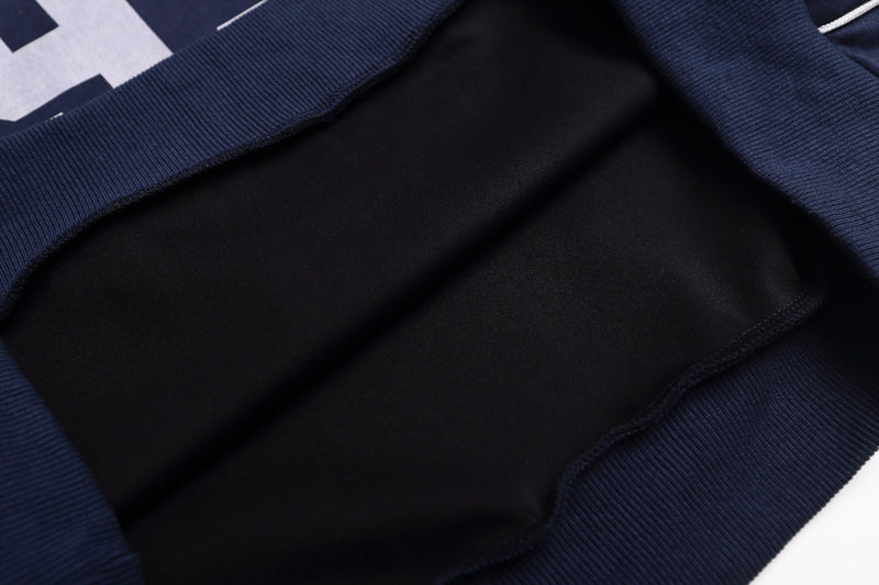 Varsity Number 93 Polo Collar Sweatshirt with Piping Detail