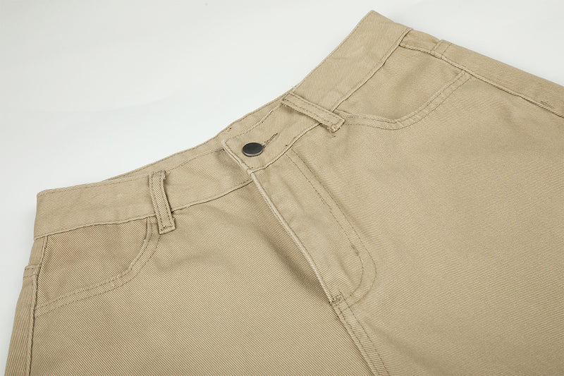 Baggy Cargo Pants Wide Leg Embroidered Letter Workwear Trousers