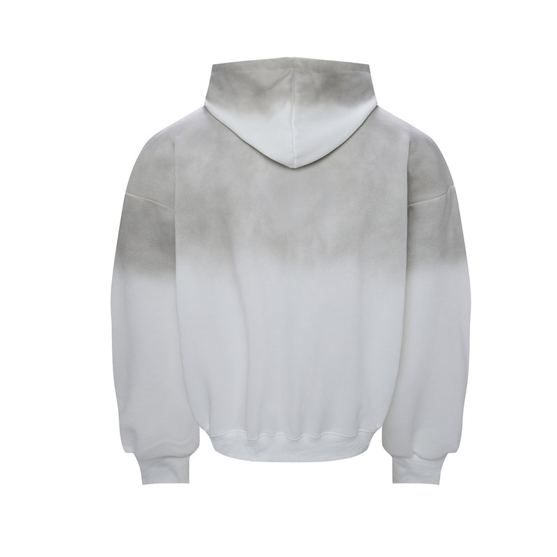 Letter Grid Oversized Hoodie – Acid-Washed Distressed Streetwear Pullover