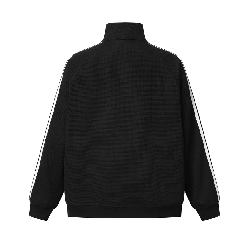 Retro-Soccer-Trainingsjacke & Wide-Leg-Trainingshose – Stickabzeichen, Streifen