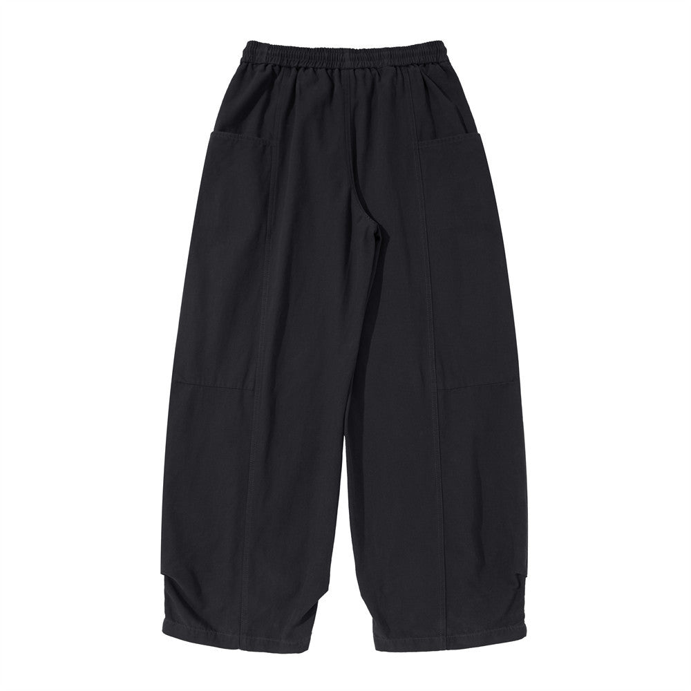 Wide Leg Cargo Pants Men – Loose Fit Pleated Drawstring Trousers