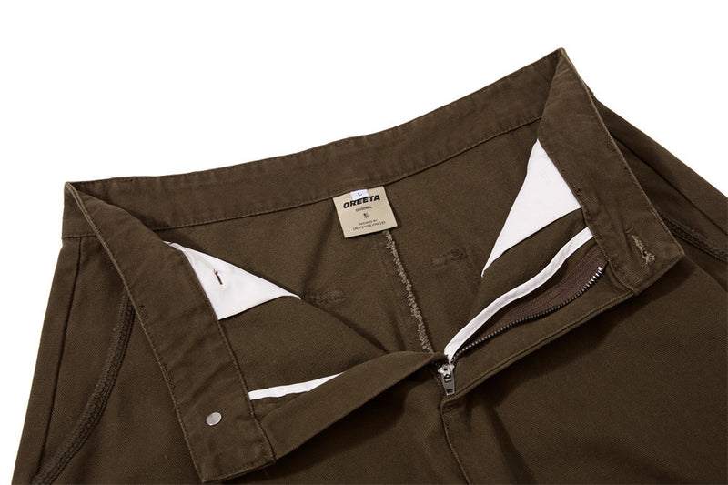 Wide-Leg Cargo Pants Men – Multi-Pocket A-Line Baggy Trousers
