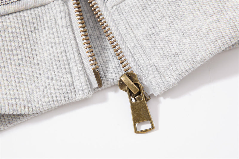 Striped Zip-Up Hoodie – Oversized Relaxed Fit Full-Zip Sweatshirt