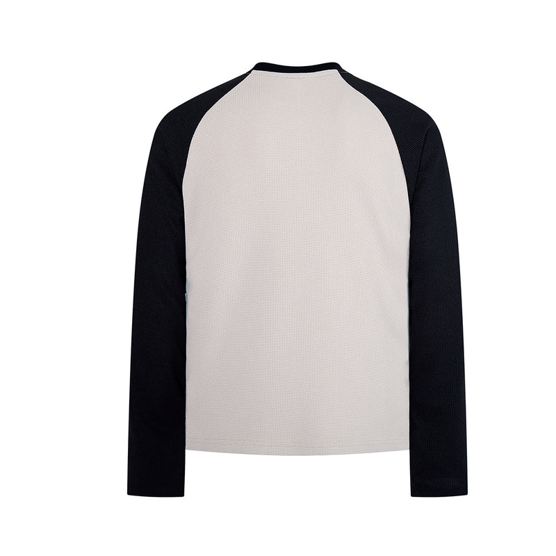 The Streets Punk Graphic Waffle Knit Raglan Long Sleeve Shirt – Black &