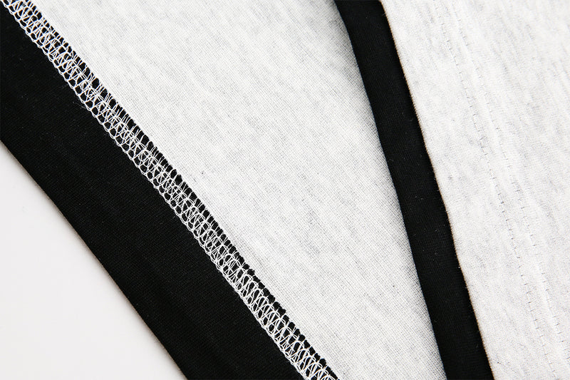 T-shirt graphique manches longues avec col zippé à rivets – Imprimé Black Energy CHN