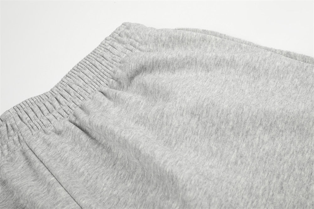 Wide-Leg Sweatpants with Embroidered Number Graphic