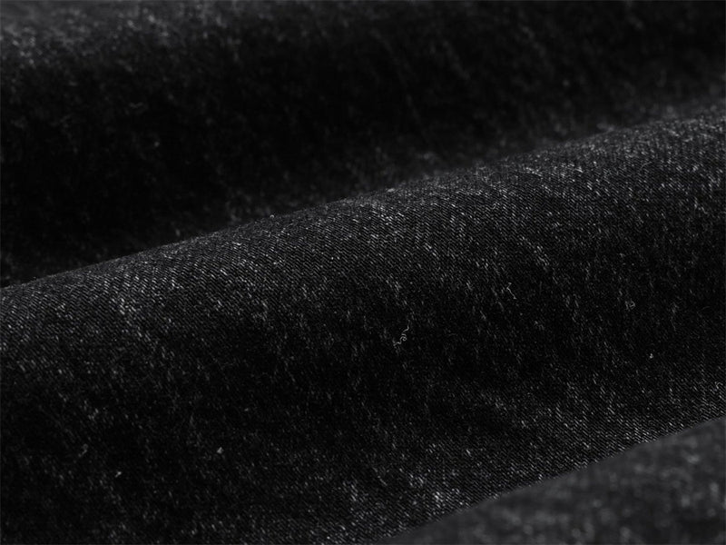 Wide Leg Dad Jeans – Washed Black Denim with Side Stripe Detail