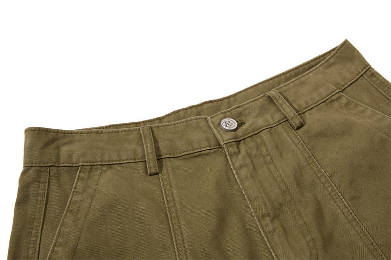 Wide-Leg Cargo Pants – Punk Streetwear Deconstructed Multi-Pocket Trousers