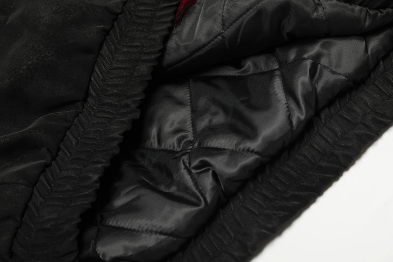 Blouson bomber à capuche bordée de fourrure – Style américain vintage doublé polaire