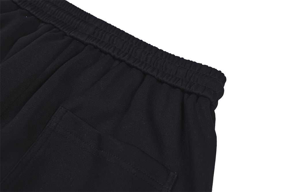 Grim Reaper Embroidered Baggy Sweatpants – Wide Leg Hip-Hop Street Pants