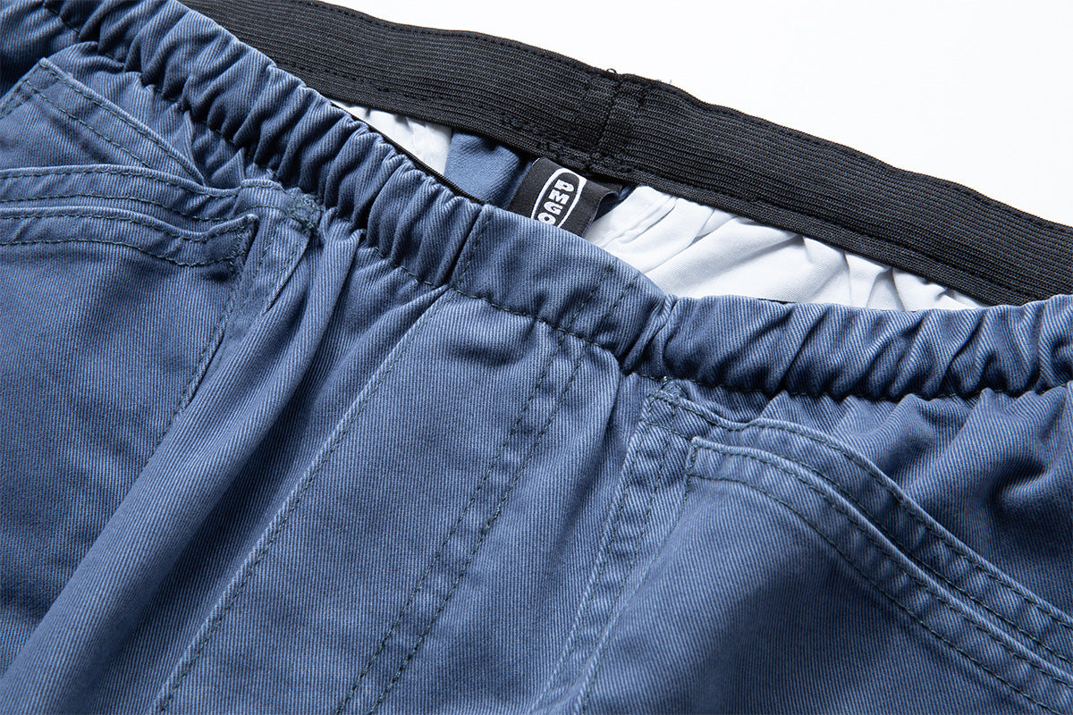 Wide-Leg Cargo Pants – Washed Vintage Workwear Straight Fit