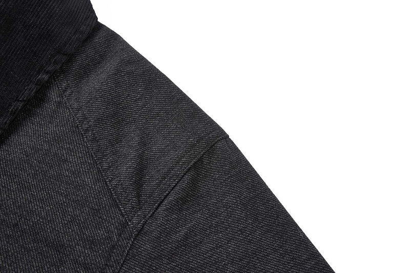 Men's Retro Harrington Jacket – Corduroy Collar, Full-Zip Bomber