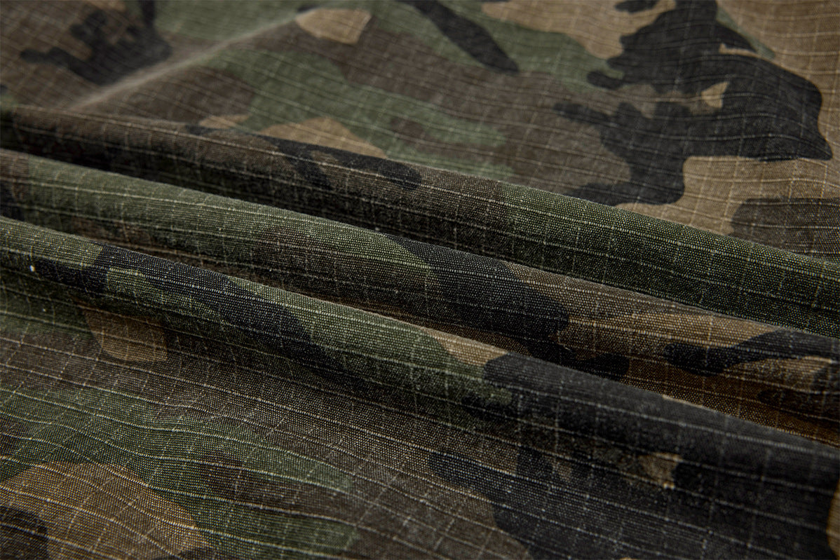 Camo NY Zip-Up Hoodie Jacket with Chenille Patch Letters