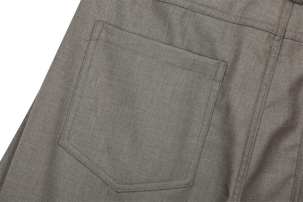 Wide-Leg Pleated Trousers with Drawstring Waist