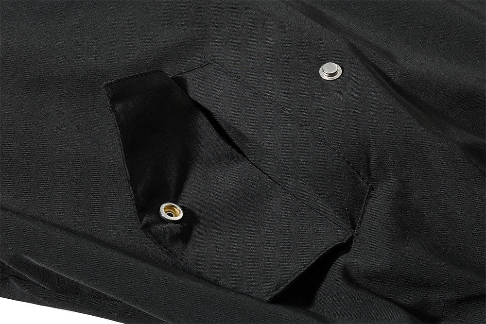 Veste cargo homme oversize à col montant et manches froncées
