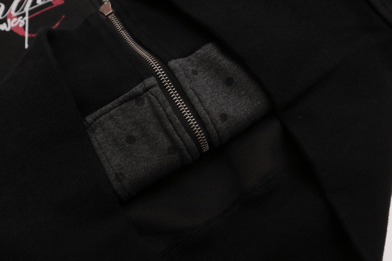 Grunge-Zip-Hoodie – Vintage-Washed-Crop-Streetwear-Zip-up mit Script