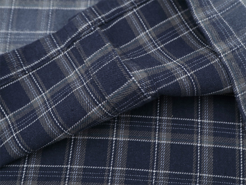 Plaid Long Sleeve Button-Up Shirt – Oversized Vintage Washed Flannel