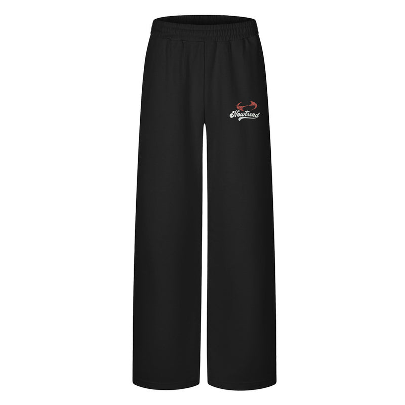 Herren-Jogginghose mit weitem Bein, elastischem Bund, Logo-Stickerei und geradem, lässigem Schnitt