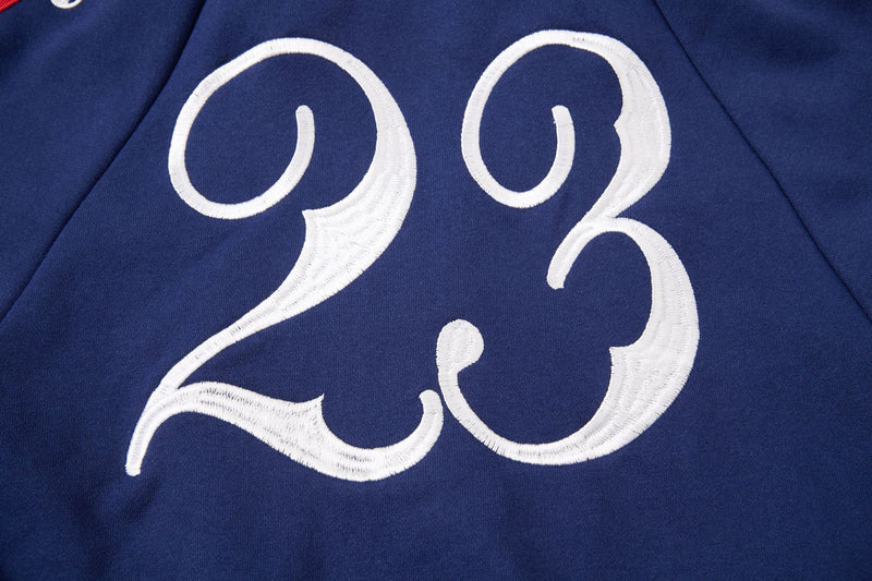 Track Jacket Stand Collar Full-Zip with Script & Music Note Graphics