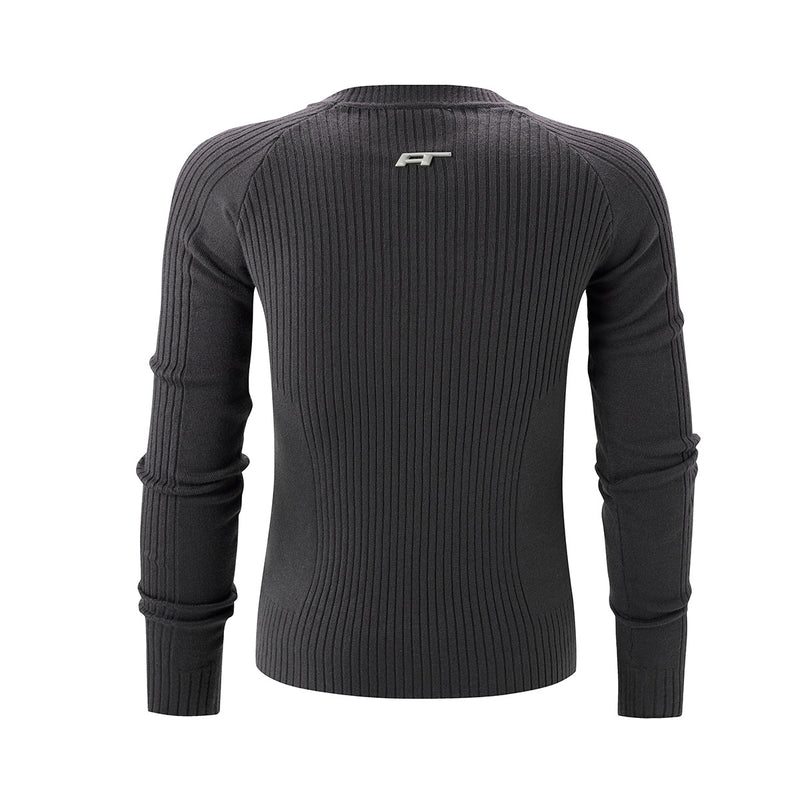 Men's Slim-Fit Ribbed Knit Crewneck Sweater