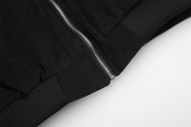 フェイクファー裏地付きフードボンバージャケット – オーバーサイズ冬コート