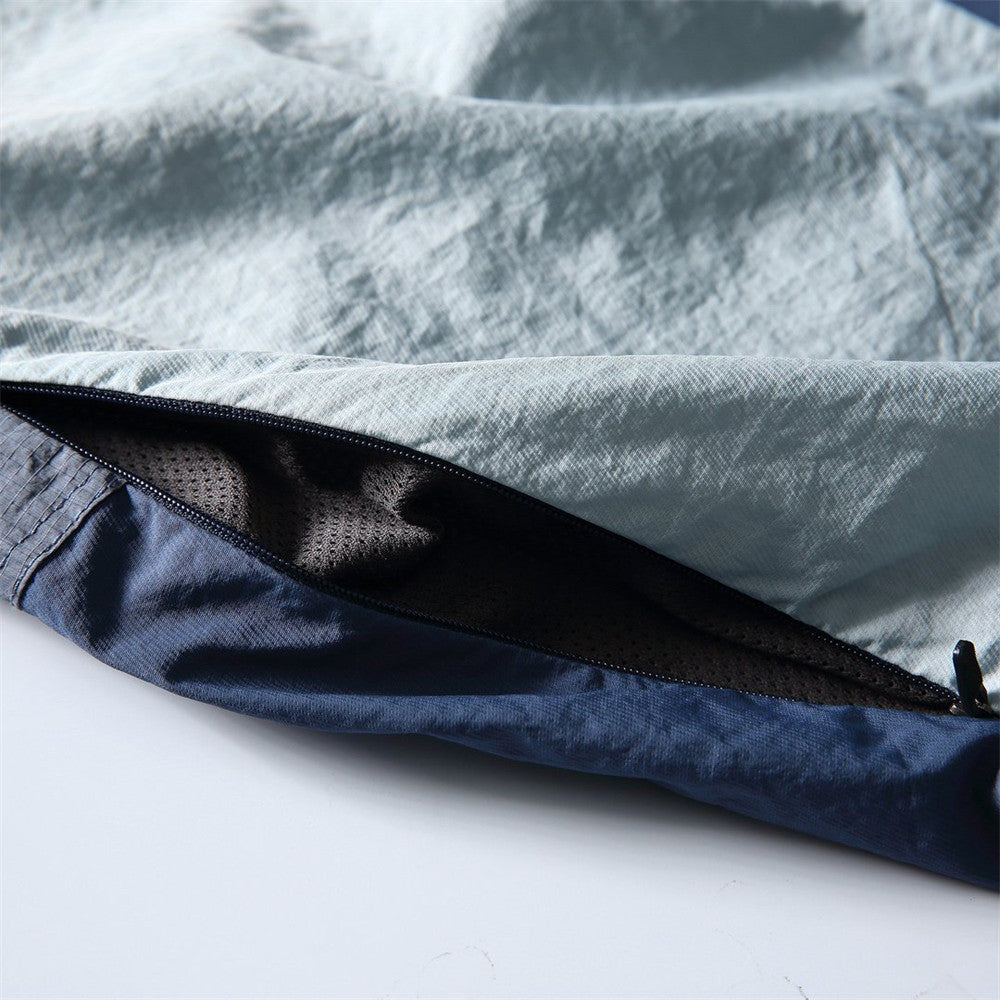 Wide-Leg Colorblock Track Pants – Relaxed Fit Outdoor Sport Trousers