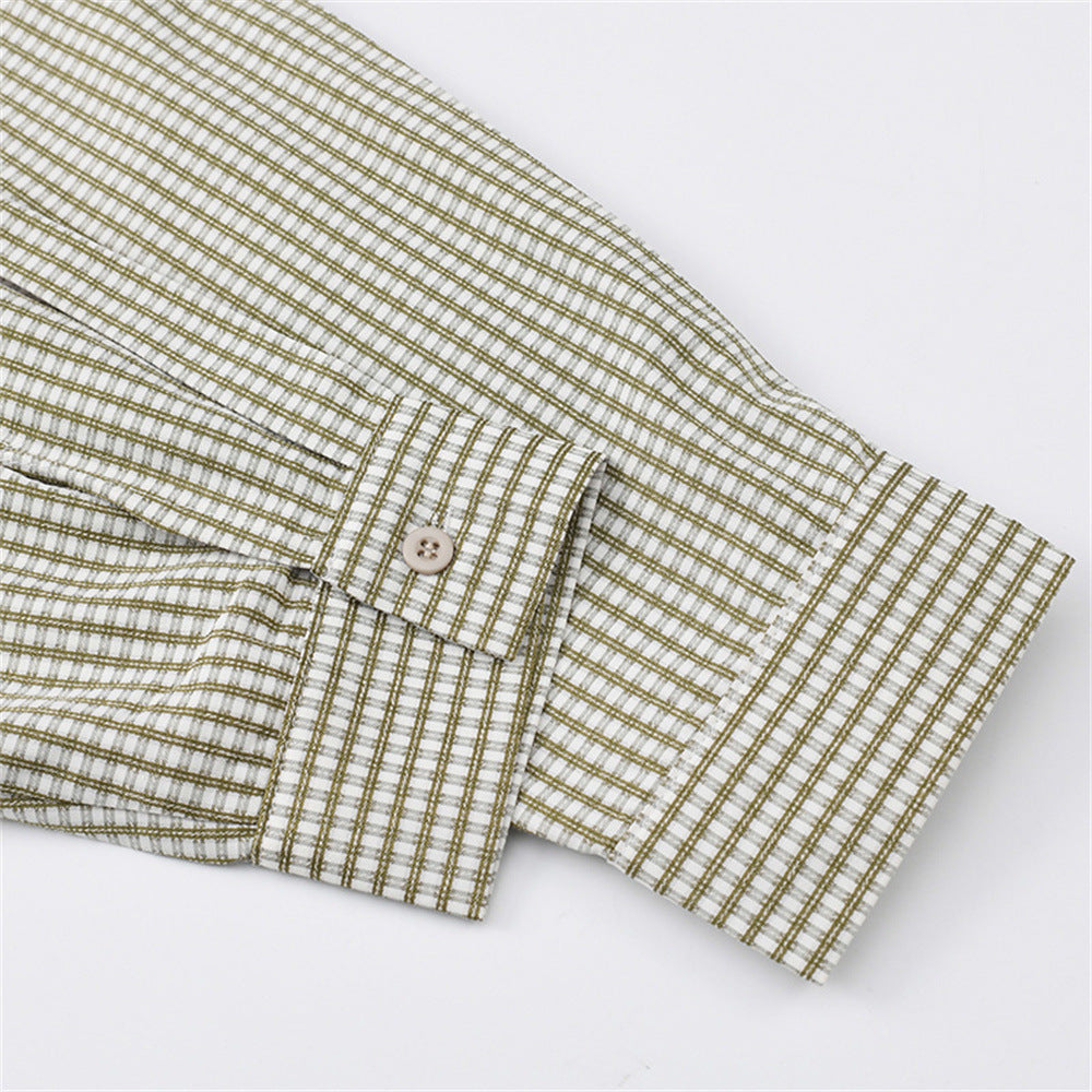 Men's Plaid Long Sleeve Oversized Button-Up Shirt