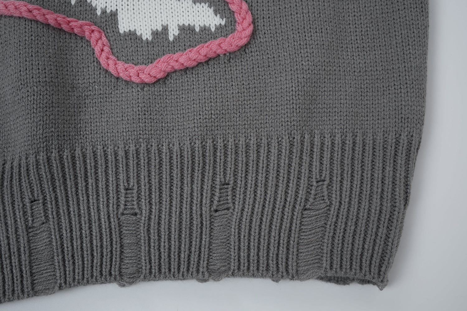 Pull en maille tête de mort & fémurs – Col rond streetwear punk