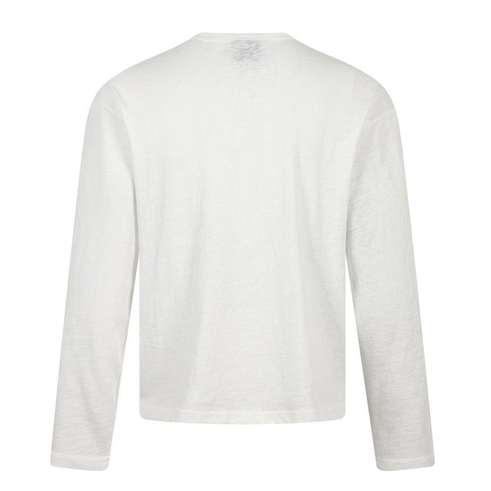 Herren-Langarmshirt im Henley-Stil mit abstraktem Kriegerprint – lockere Passform