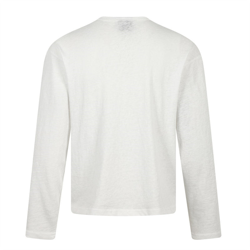 Herren-Langarmshirt im Henley-Stil mit abstraktem Kriegerprint – lockere Passform