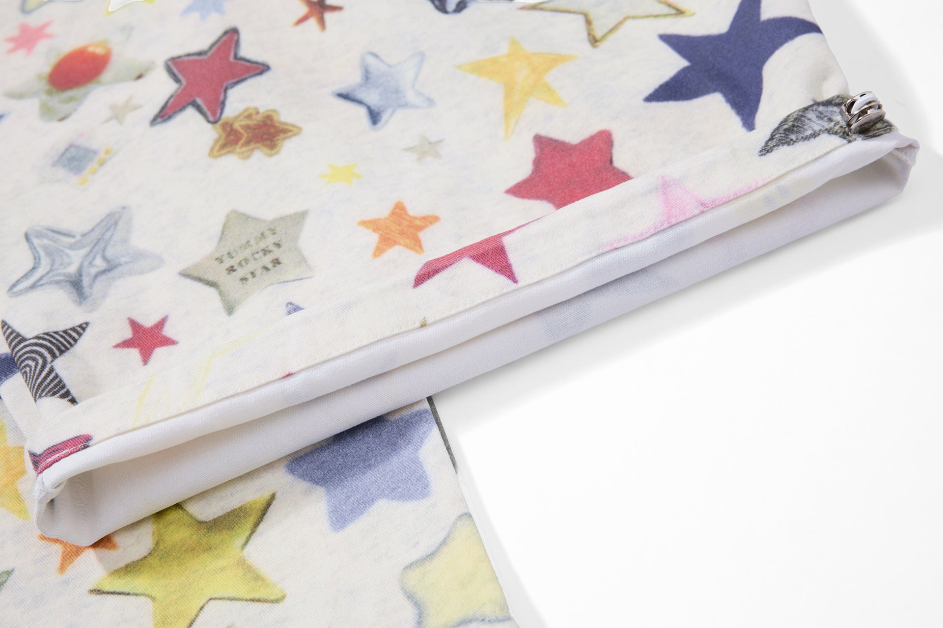Wide-Leg Baggy Pants – All-Over Colorful Star Print, High Waist