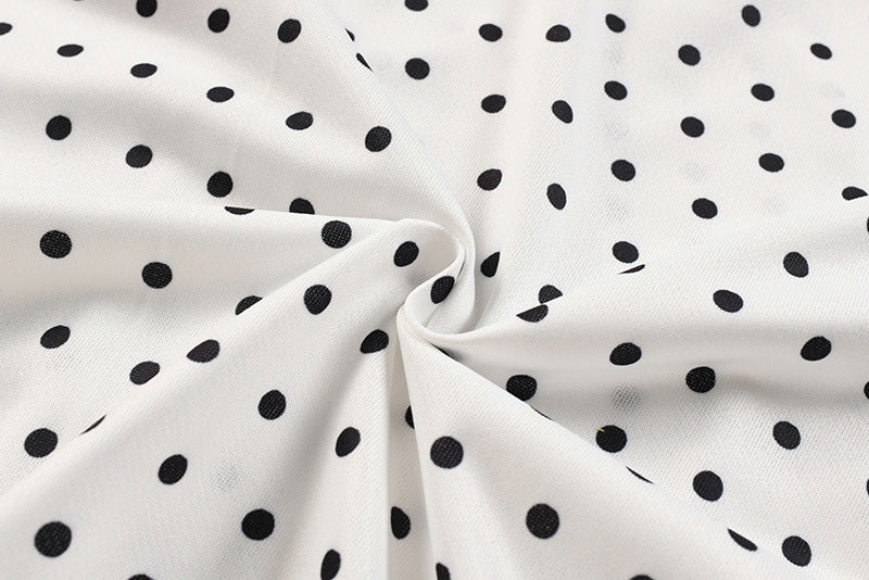 Polka Dot Colorblock Stand Collar Zip-Up Jacket – Stars & Stripes Patchwork
