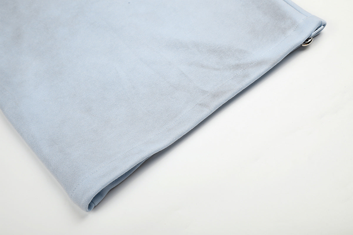 Pantalones de Chándal de Pierna Ancha con Estampado de Texto y Bolsillos Cargo
