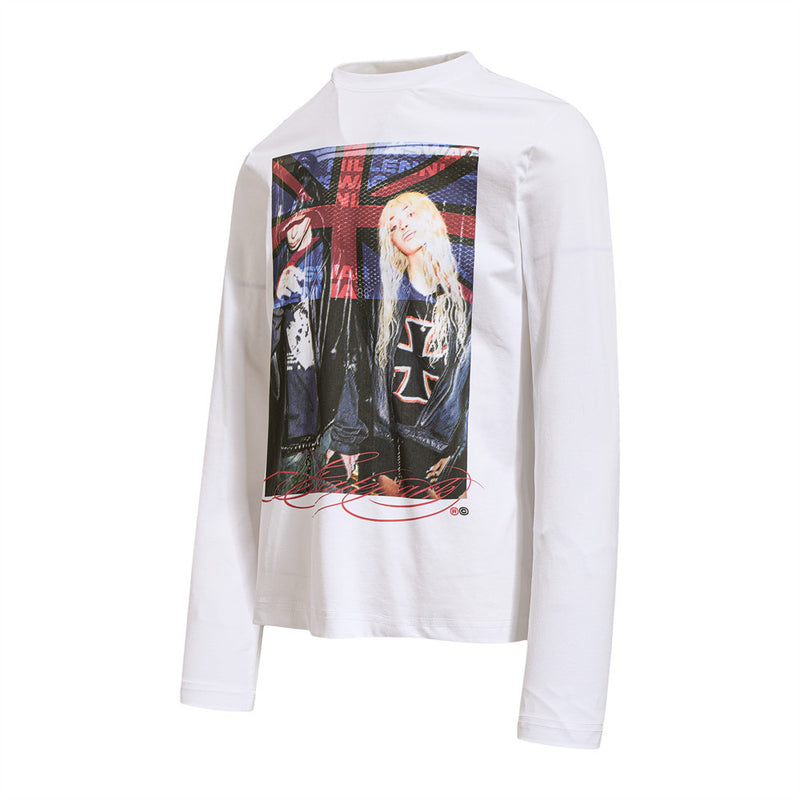 Hip-Hop Rock Graphic Long Sleeve T-Shirt – Relaxed Fit Crew Neck