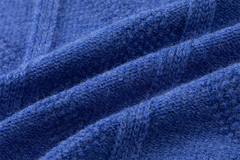 Men's Relaxed-Fit Crewneck Pullover Sweater with Diamond Cable Knit Texture
