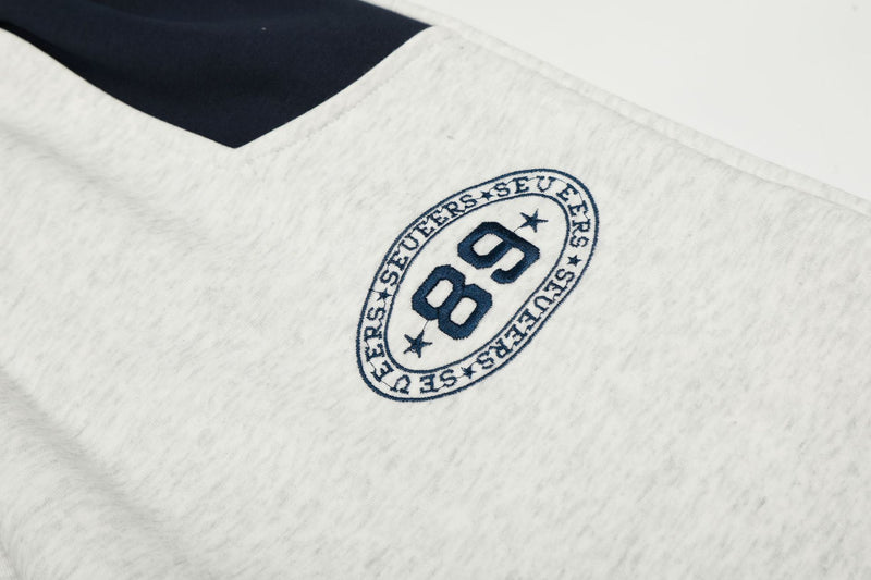 Wide-Leg Colorblock Sweatpants with Varsity 89 Badge