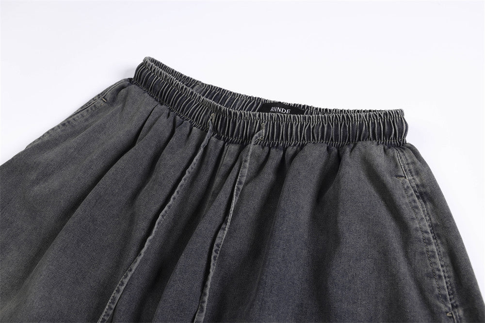 Wide-Leg Balloon Jeans – Acid-Washed Vintage Parachute Silhouette