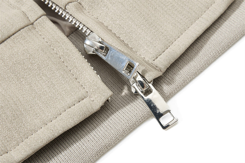 Blouson bomber à capuche – Coupe oversize zippée et tissu texturé