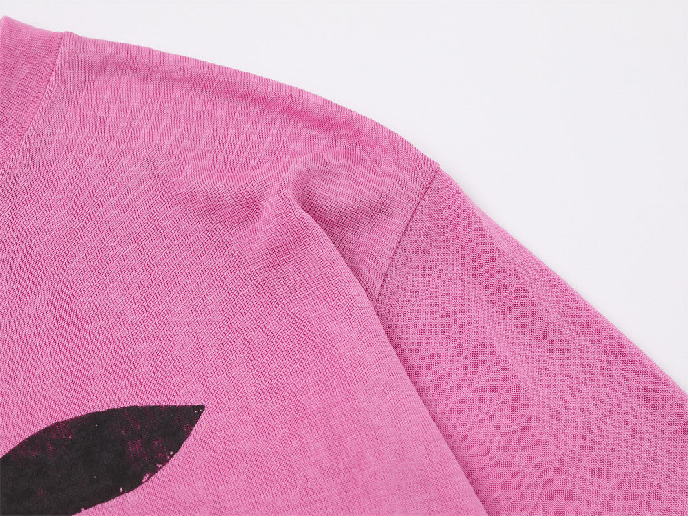 Langarmshirt mit Frucht-Print für Herren – Oversize-Rundhalsausschnitt, lässiges Oberteil