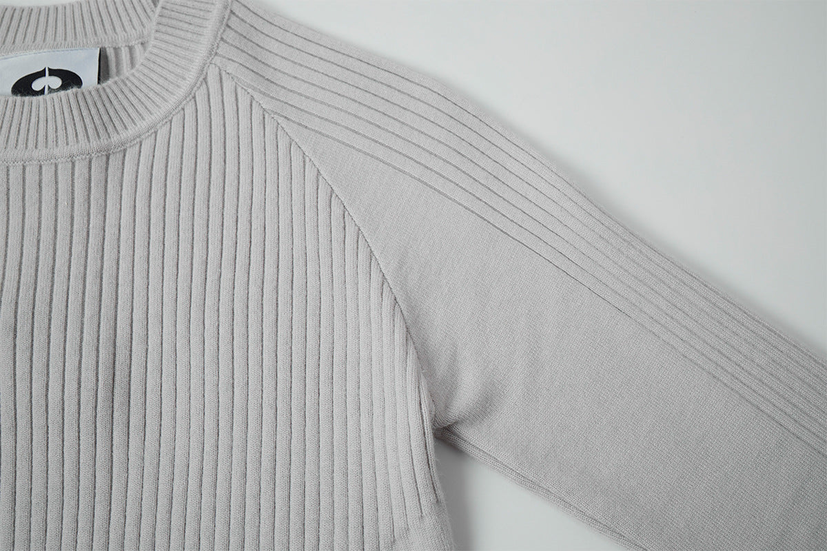 Men's Slim-Fit Ribbed Knit Crewneck Sweater