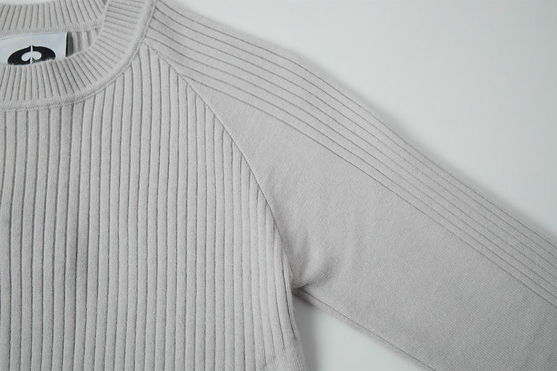 Men's Slim-Fit Ribbed Knit Crewneck Sweater