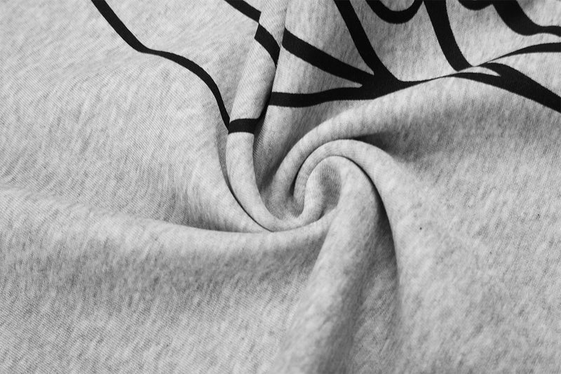 Streetwear-Jogginghose mit weitem Bein, Grafikprint & Seitenstreifen