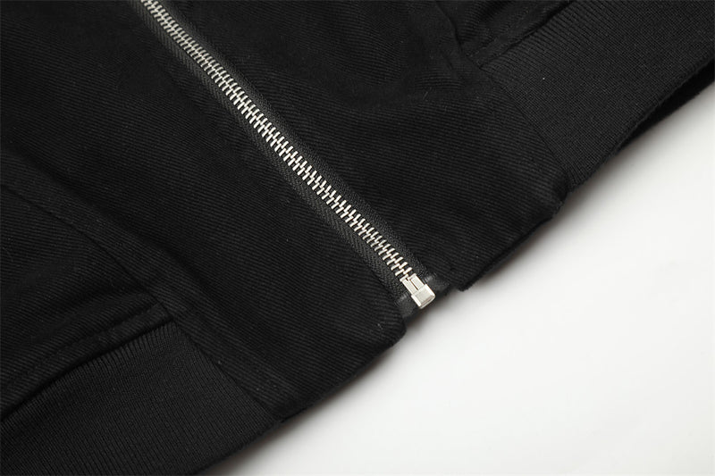 Men's Military-Inspired Short Jacket with Stand Collar, Buckle Straps & Button