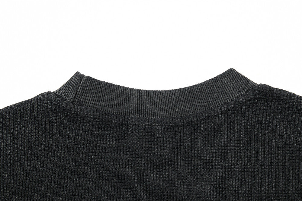 Bauhaus Gothic Rock Waffle Knit Long Sleeve Shirt – Vintage Band Graphic Tee