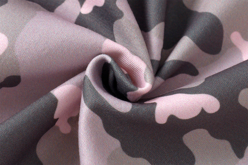 Camo-Jogginghose mit weitem Bein, Strassdetails & Kordelzug am Saum