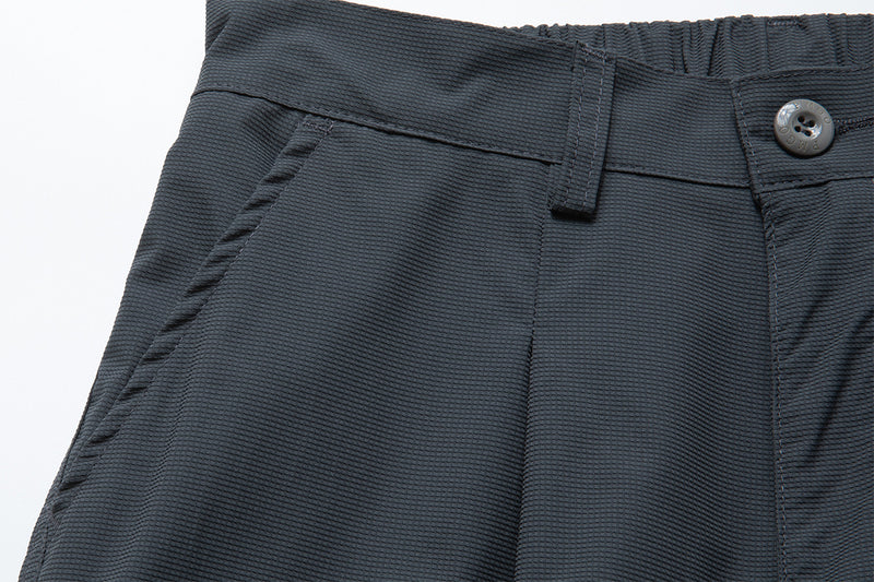 Wide-Leg Cargo Pants with Zipper Pockets – Ripstop Nylon, Relaxed Fit