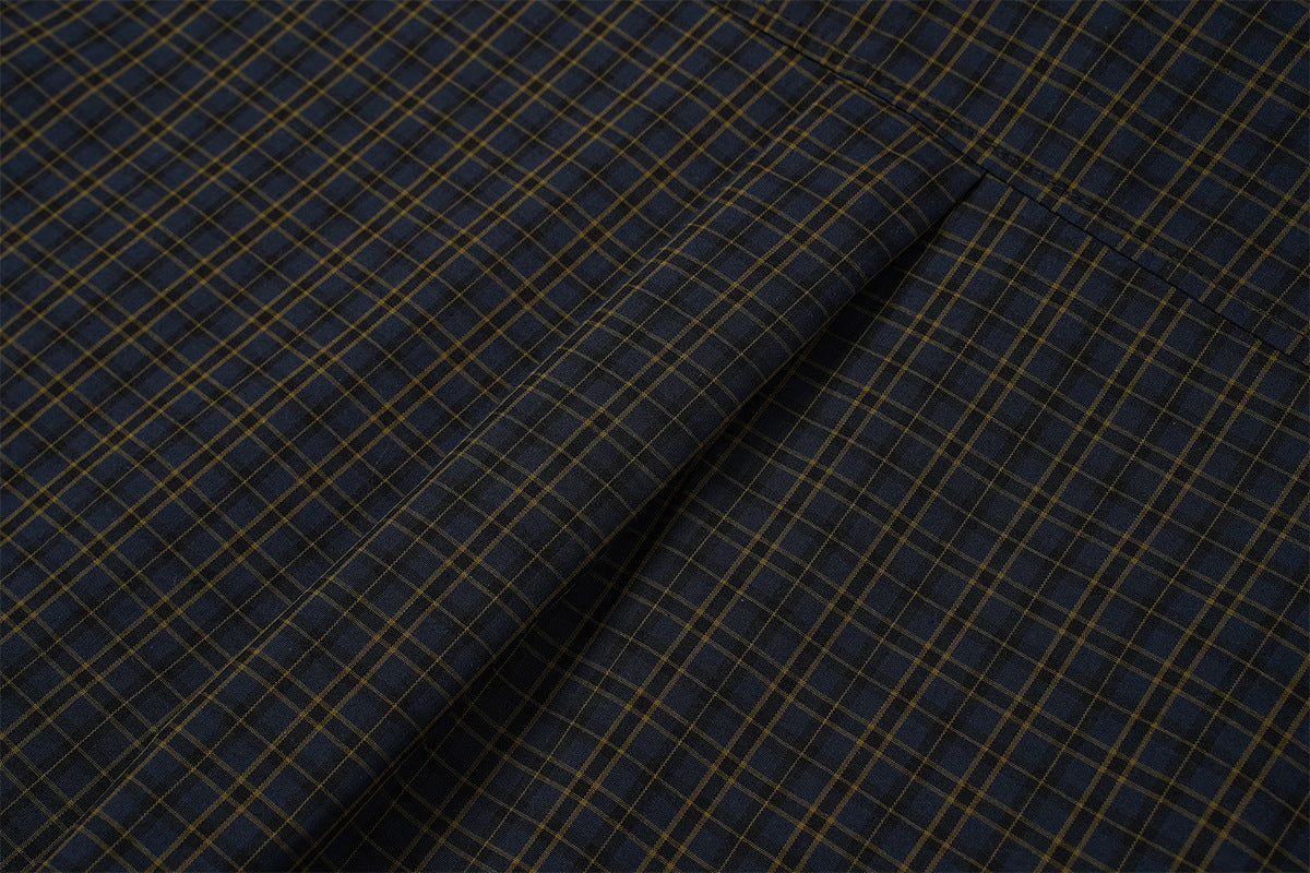 Chemise en flanelle à carreaux bleus – Coupe décontractée, manches longues et boutonnage
