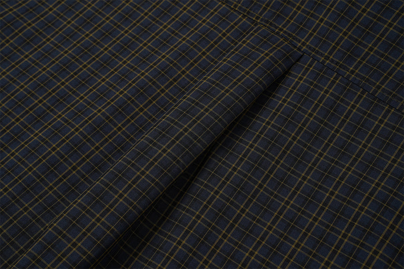 Chemise en flanelle à carreaux bleus – Coupe décontractée, manches longues et boutonnage
