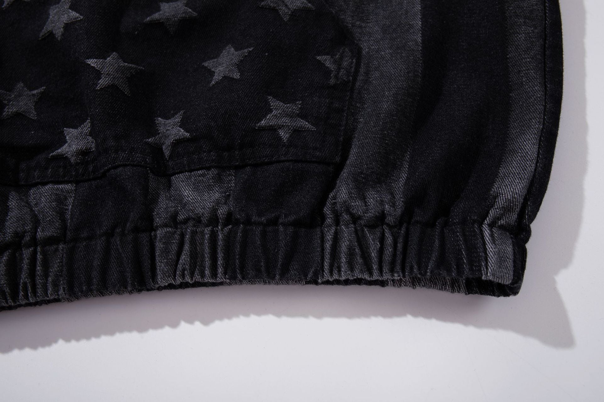 American Flag Denim Hoodie – Acid-Washed Vintage Stars & Stripes Pullover